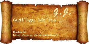 Gyöngy Júlia névjegykártya